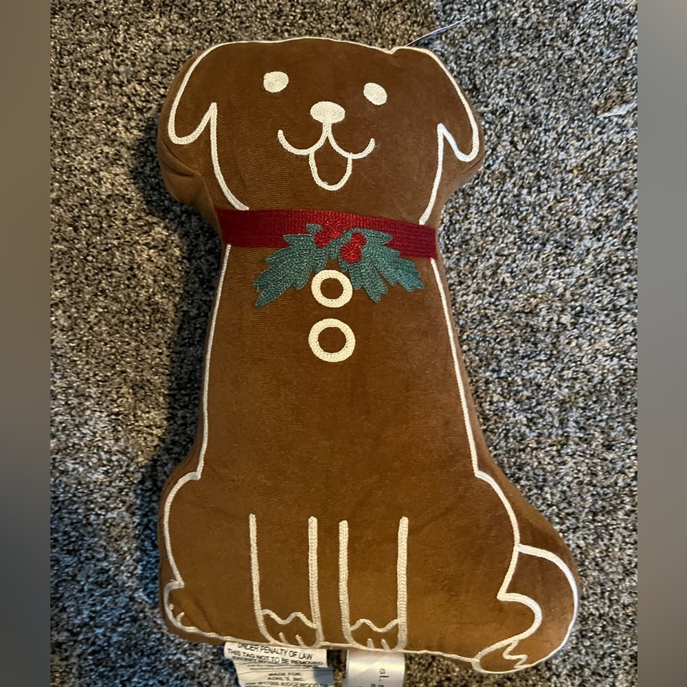 Christmas dog pillow